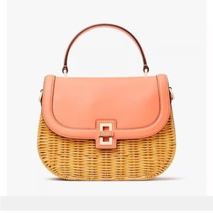 Brand new Kate Spade Gracie Wicker Medium Top-handle Bag!